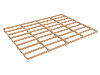 Palmako Fundamentrahmen 6x4,5 m (inkl. LogFoot) - Hellbraun tauchgrundiert