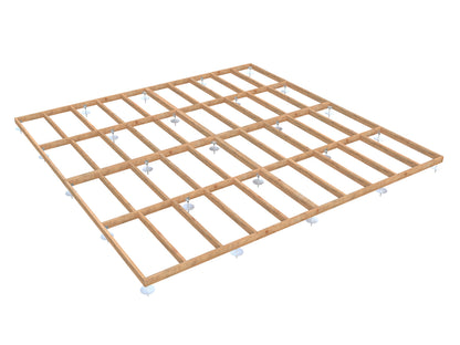 Palmako Fundamentrahmen 6x6 m (inkl. LogFoot) - Hellbraun tauchgrundiert