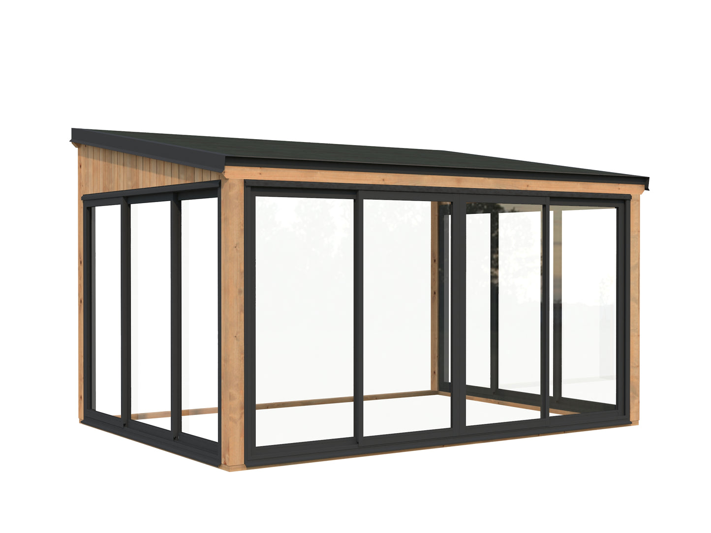 Palmako Lumi 11,6 m2 Slide Plus - Lackiert weiß RAL9016