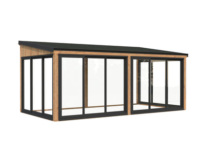 Palmako Lumi 16,2 m2 Slide - Lackiert dunkelgrau RAL7012