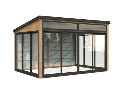 Palmako Saga 11,6 m2 Slide Plus - Grau tauchgrundiert