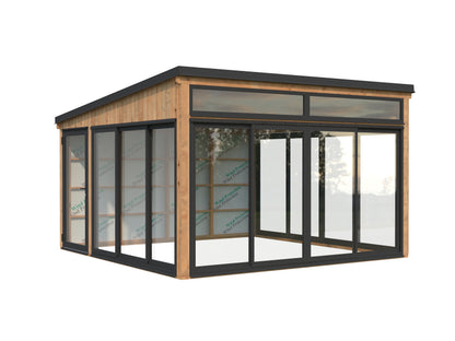 Palmako Saga 16,6 m2 Slide - Lackiert weiß RAL9016