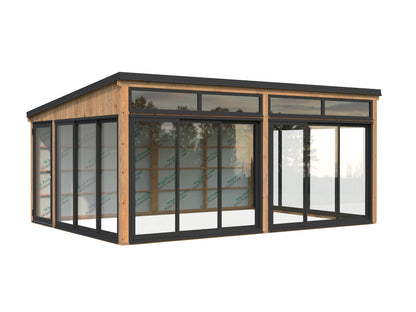Palmako Saga 23,3 m2 Slide Plus - Hellbraun tauchgrundiert