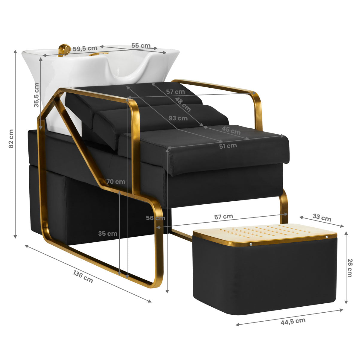 ActiveShop Gabbiano Friseursalon Diana Gold Schwarz