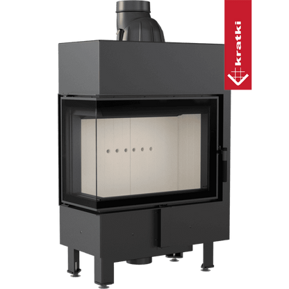 Kratki Intelligenter Kamineinsatz aus Stahl KRATKI LUCY SLIM links 8 kW Ø 160 MSK