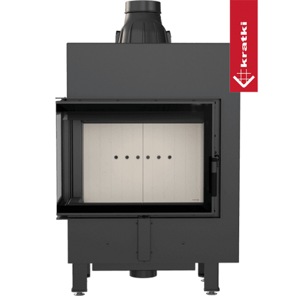 Kratki Intelligenter Kamineinsatz aus Stahl KRATKI LUCY SLIM links 8 kW Ø 160 MSK