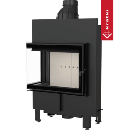 Kratki Intelligenter Kamineinsatz aus Stahl KRATKI LUCY SLIM links 8 kW Ø 160 MSK