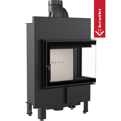 Kratki Intelligenter Kamineinsatz aus Stahl KRATKI LUCY SLIM EKO rechts 8 kW Ø 160 MSK