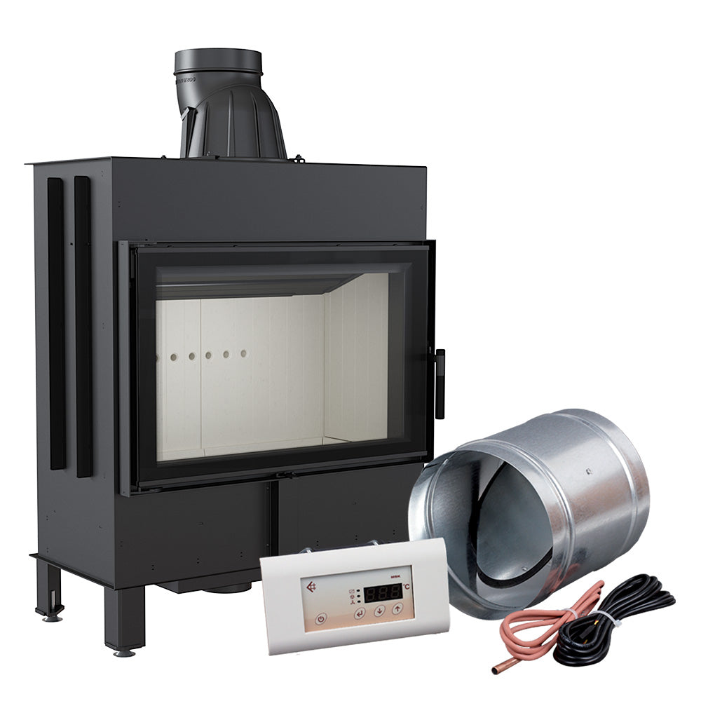 Kratki Intelligenter Kamineinsatz aus Stahl KRATKI LUCY 14 kW Ø 200 MSK