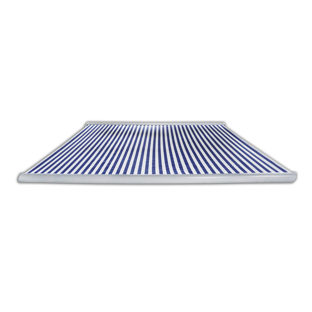 Home Deluxe LED Vollkassettenmarkise elektrisch ELOS - 350 x 250 cm Marineblau-weiß