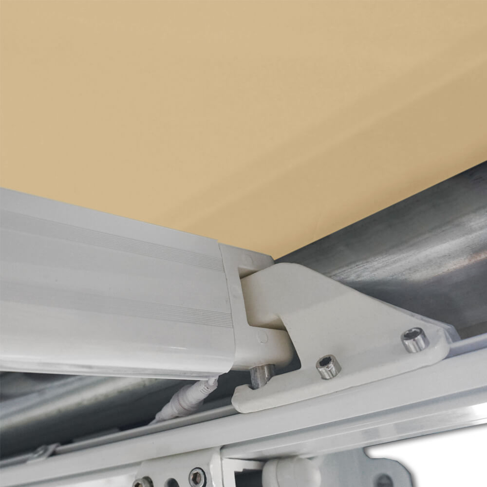 Home Deluxe LED Vollkassettenmarkise elektrisch ELOS - 395 x 300 cm Sandfarben