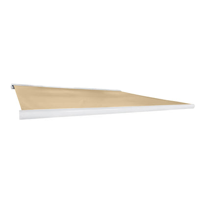 Home Deluxe LED Vollkassettenmarkise elektrisch ELOS - 585 x 300 cm Sandfarben