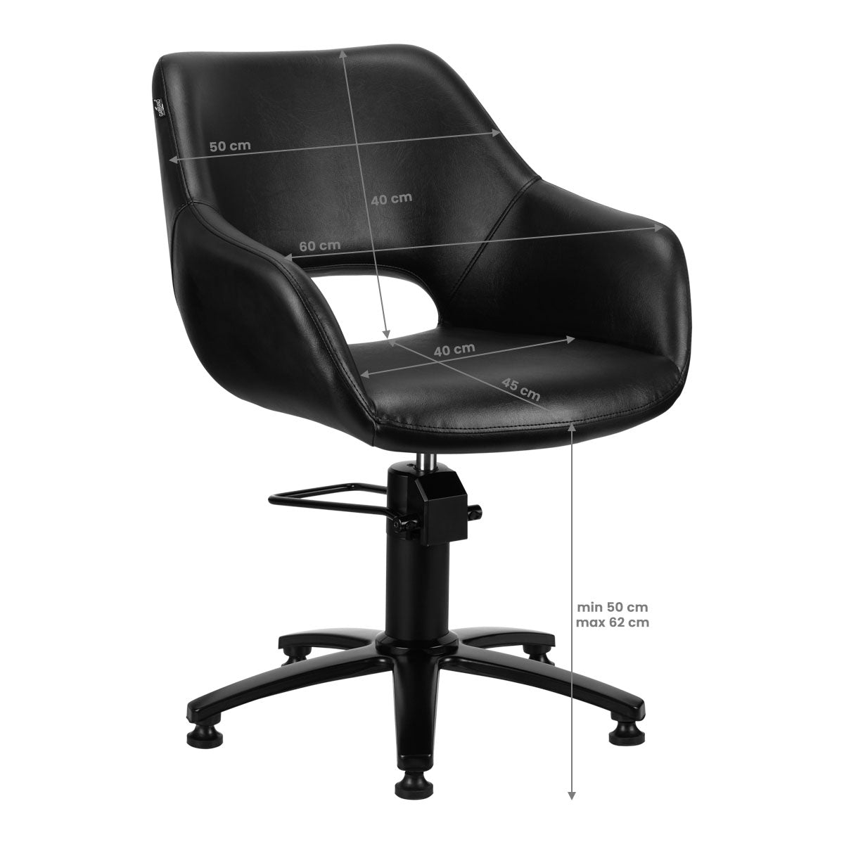 ActiveShop Gabbiano Friseurstuhl Lima schwarz