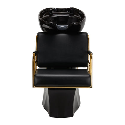 ActiveShop Gabbiano Friseurwaschbecken Prato Gold - Schwarz
