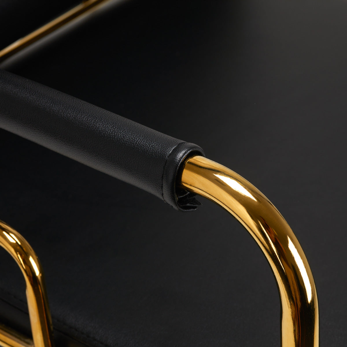 ActiveShop Gabbiano Friseurwaschbecken Prato Gold - Schwarz