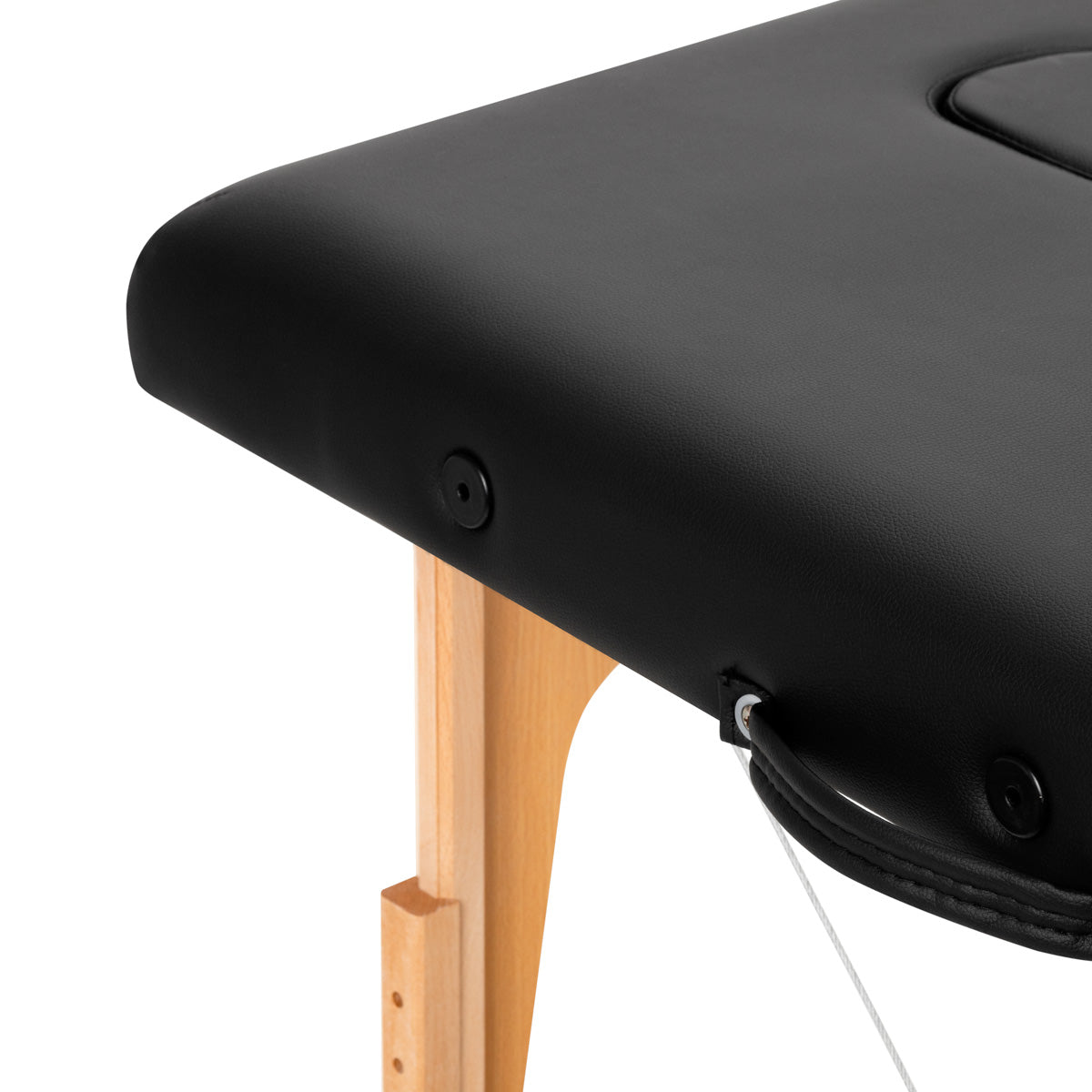 ActiveShop Klappbarer Massagetisch aus Holz Komfort Activ Fizjo Lux 2-teilig 190x70 schwarz