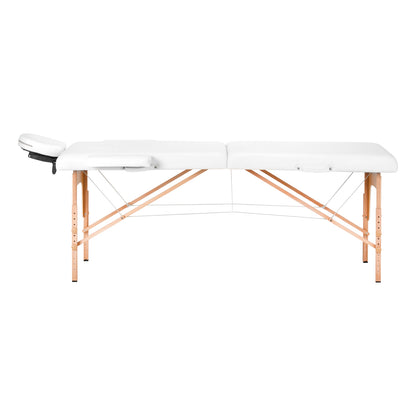 ActiveShop Klappbarer Massagetisch aus Holz Komfort Activ Fizjo Lux 2-teilig 190x70 WEISS