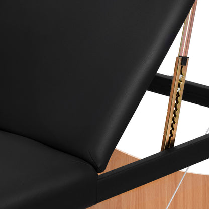 ActiveShop Klappbarer Massagetisch aus Holz Komfort Activ Fizjo Lux 3-teilig 190x70 schwarz