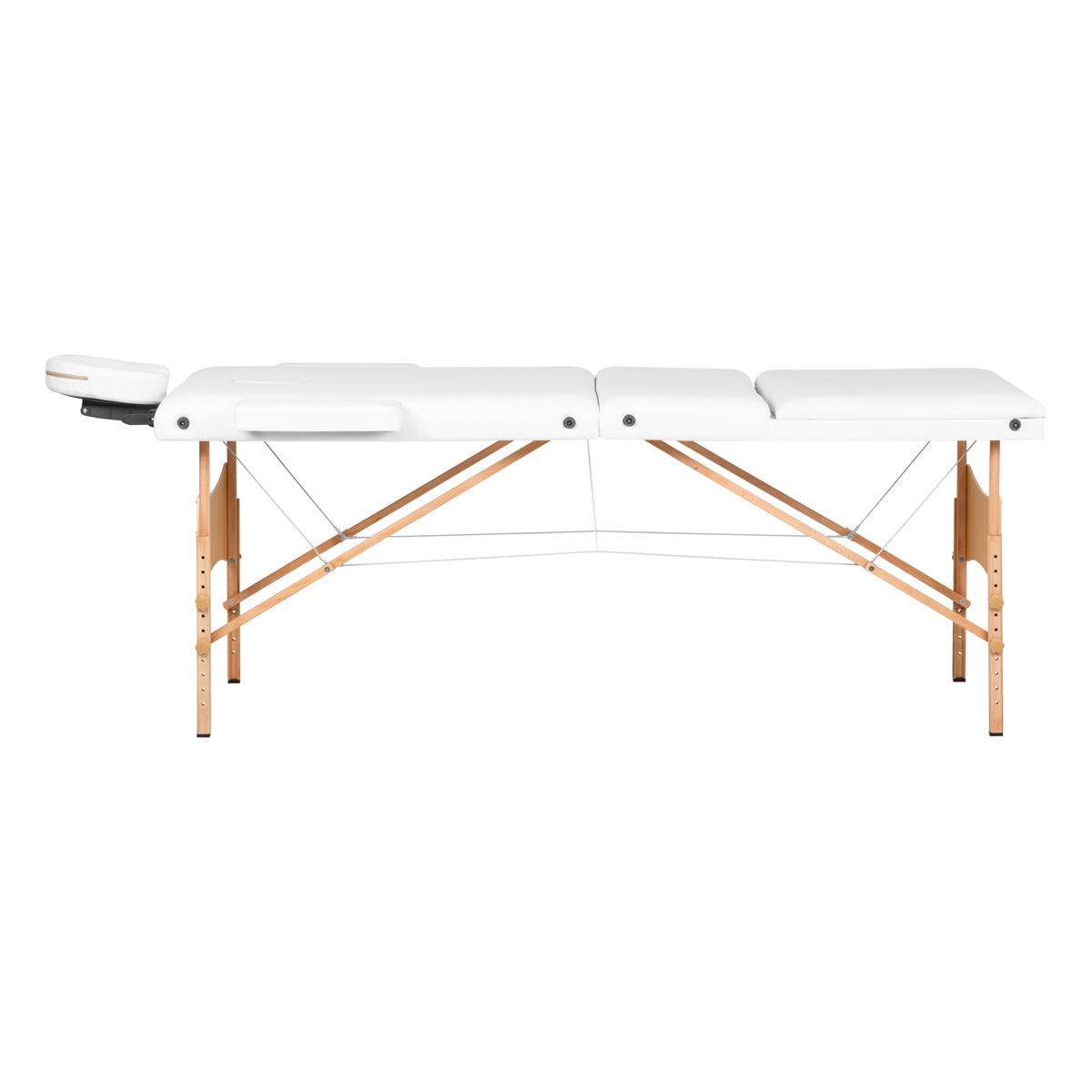ActiveShop Klappbarer Massagetisch aus Holz Komfort Activ Fizjo Lux 3-teilig 190x70 WEISS