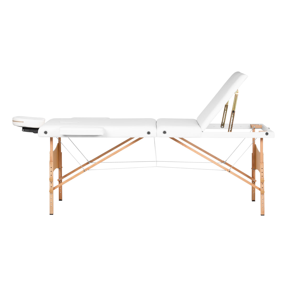 ActiveShop Klappbarer Massagetisch aus Holz Komfort Activ Fizjo Lux 3-teilig 190x70 WEISS