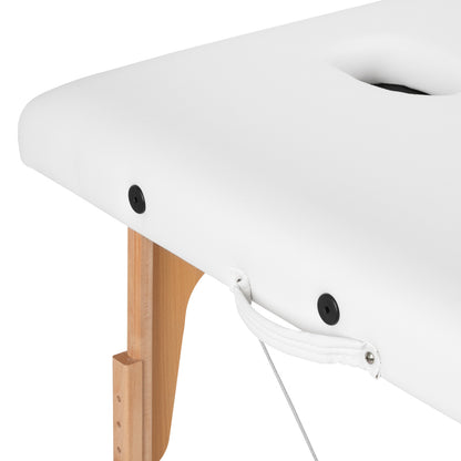 ActiveShop Klappbarer Massagetisch aus Holz Komfort Activ Fizjo Lux 3-teilig 190x70 WEISS