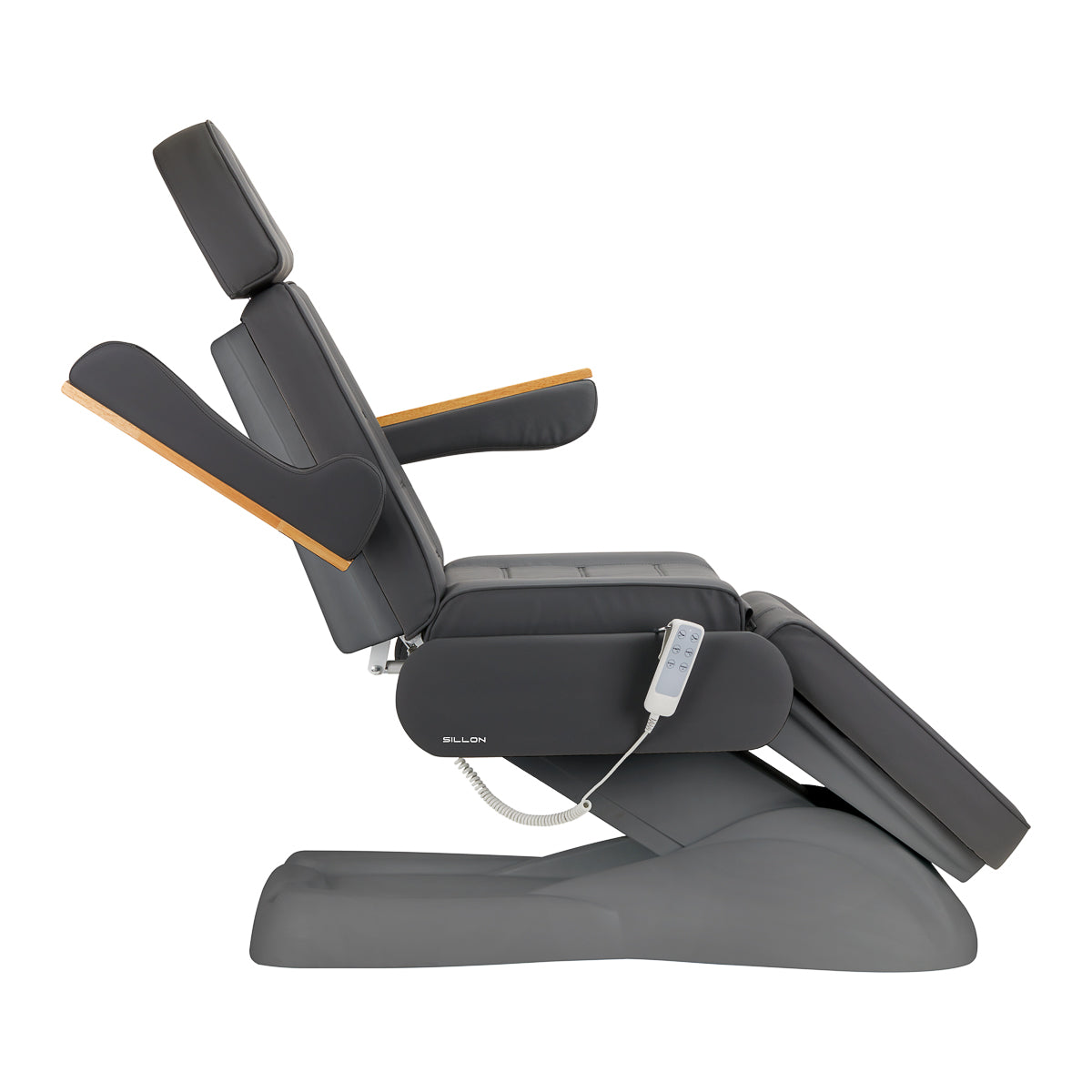 ActiveShop Elektrischer Kosmetikstuhl SILLON Lux 273b 3 Motoren grau, graue Basis