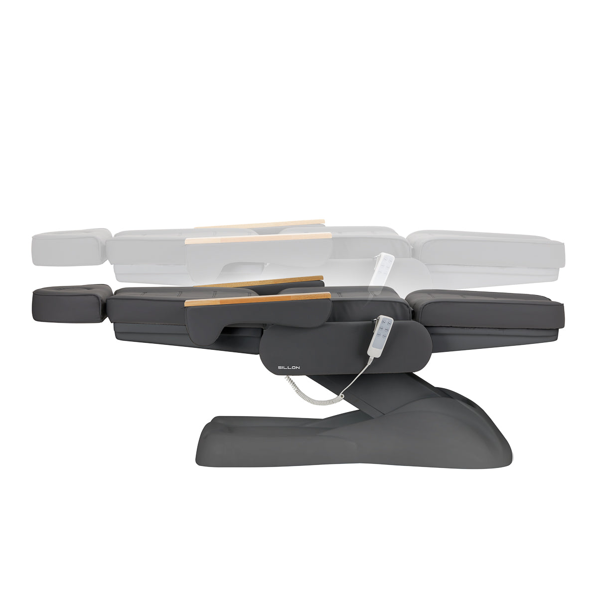 ActiveShop Elektrischer Kosmetikstuhl SILLON Lux 273b 3 Motoren grau, graue Basis