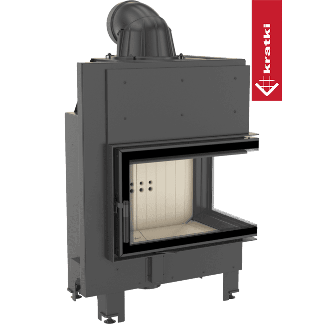 Kratki Intelligenter Kamineinsatz aus Stahl KRATKI MBM rechts 10 kW Ø 200 MSK