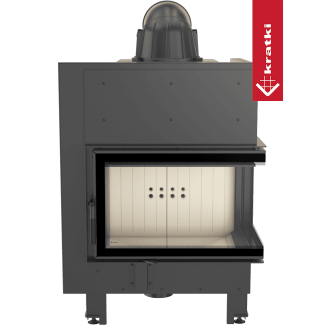 Kratki Intelligenter Kamineinsatz aus Stahl KRATKI MBM rechts 10 kW Ø 200 MSK