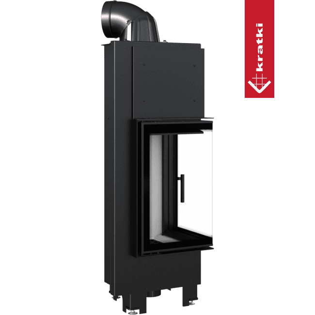 Kratki Intelligenter Kamineinsatz aus Stahl KRATKI MBN links 10 kW Ø 200 MSK