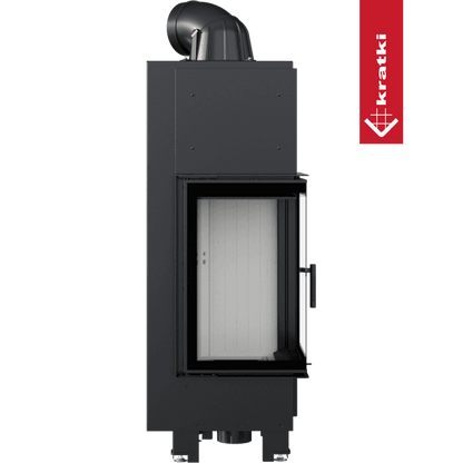 Kratki Intelligenter Kamineinsatz aus Stahl KRATKI MBN links 10 kW Ø 200 MSK