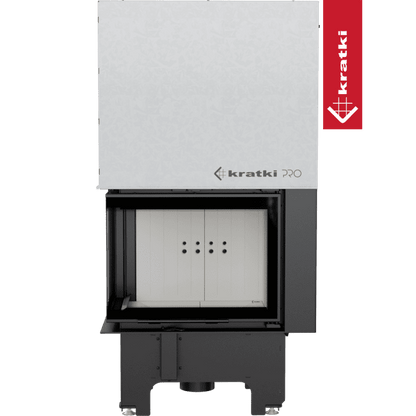 Kratki Intelligenter Kamineinsatz aus Stahl KRATKI VNL 610/430 9 kW Ø 200 mit Schiebetür MSK