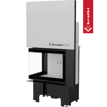 Kratki Intelligenter Kamineinsatz aus Stahl KRATKI VNL 610/430 9 kW Ø 200 mit Schiebetür MSK