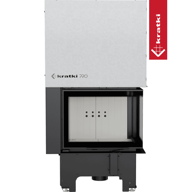 Kratki Intelligenter Kamineinsatz aus Stahl KRATKI VNP 610/430 9 kW Ø 200 mit Schiebetür MSK