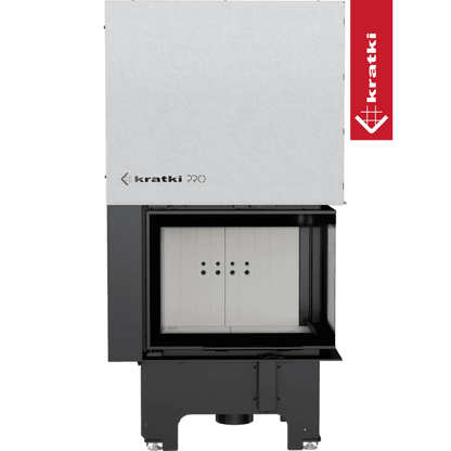 Kratki Intelligenter Kamineinsatz aus Stahl KRATKI VNP 610/430 9 kW Ø 200 mit Schiebetür MSK