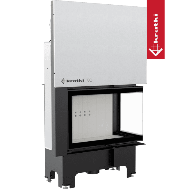 Kratki Intelligenter Kamineinsatz aus Stahl KRATKI VNP 810/410 14 kW Ø 200 mit Schiebetür MSK