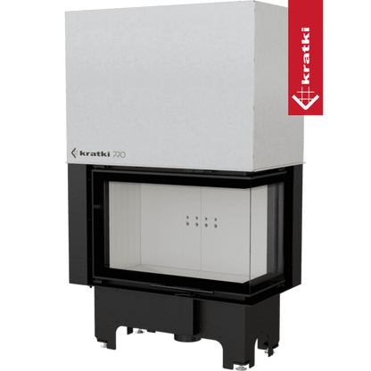 Kratki Intelligenter Kamineinsatz aus Stahl KRATKI VNP 810/410 14 kW Ø 200 mit Schiebetür MSK