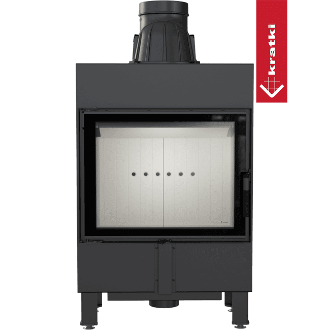 Kratki Intelligenter Kamineinsatz aus Stahl KRATKI LUCY SLIM 8 kW Ø 160 MSK GLASS