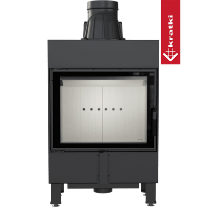 Kratki Intelligenter Kamineinsatz aus Stahl KRATKI LUCY SLIM 8 kW Ø 160 MSK GLASS