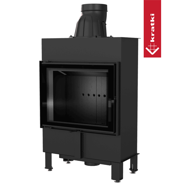 Kratki Intelligenter Kamineinsatz KRATKI LUCY SLIM 8 kW Ø 160 schwarz Verkleidung MSK GLASS