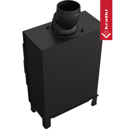 Kratki Intelligenter Kamineinsatz KRATKI LUCY SLIM 8 kW Ø 160 schwarz Verkleidung MSK GLASS