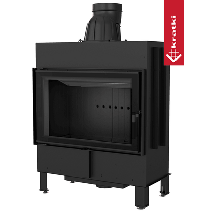 Kratki Intelligenter Kamineinsatz KRATKI LUCY 14 kW Ø 200 schwarz Verkleidung MSK GLASS