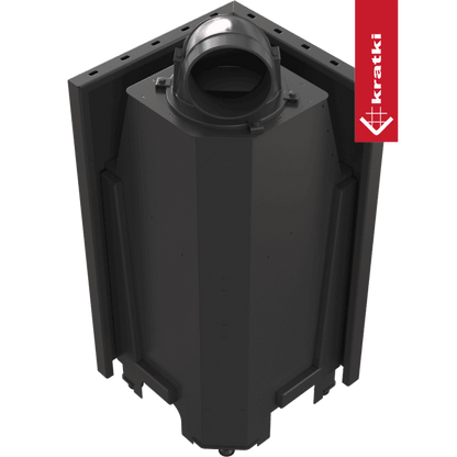 Kratki Intelligenter Kamineinsatz aus Stahl KRATKI MBN links 8 kW Ø 200 MSK GLASS