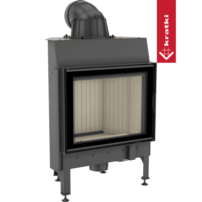 Kratki Intelligenter Kamineinsatz aus Stahl KRATKI NADIA 10 kW Ø 200 MSK GLASS