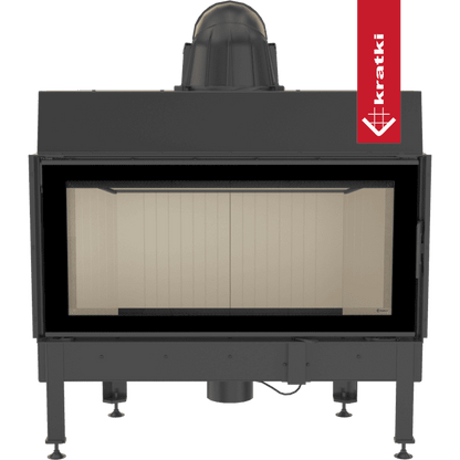 Kratki Intelligenter Kamineinsatz aus Stahl KRATKI NADIA 14 kW Ø 200 MSK GLASS