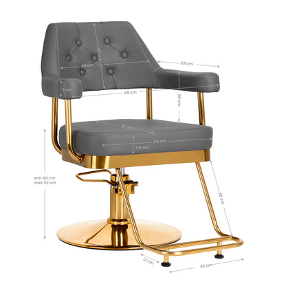 ActiveShop Gabbiano Friseurstuhl Granada goldgrau