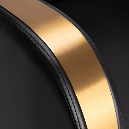 ActiveShop Gabbiano Friseurstuhl Malaga Gold Schwarz