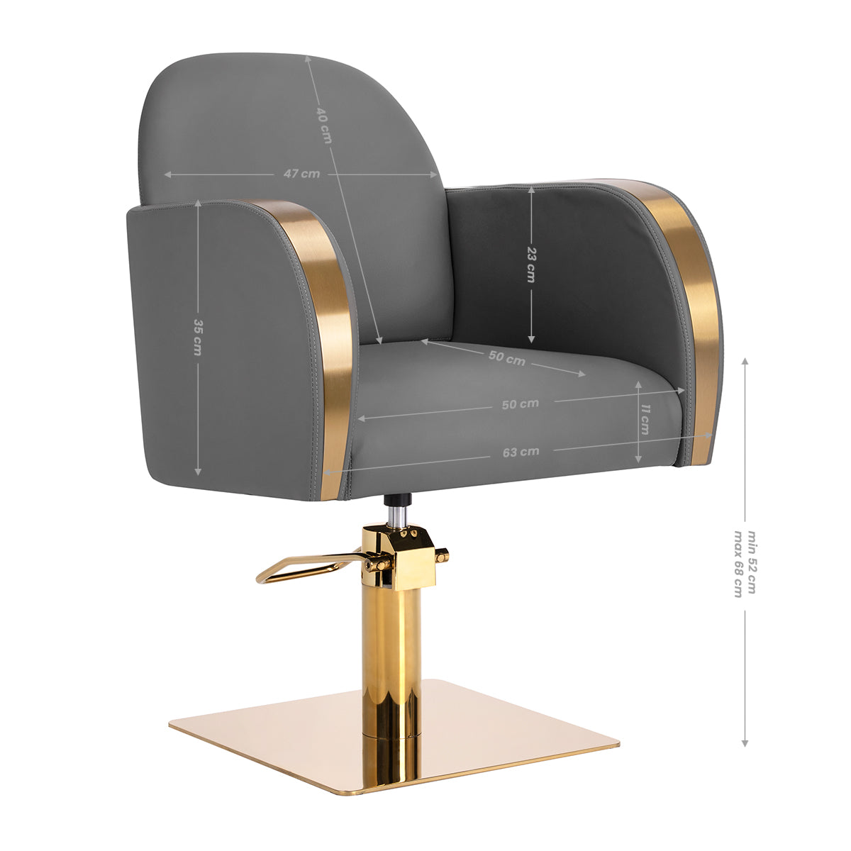 ActiveShop Gabbiano Friseurstuhl Malaga gold grau