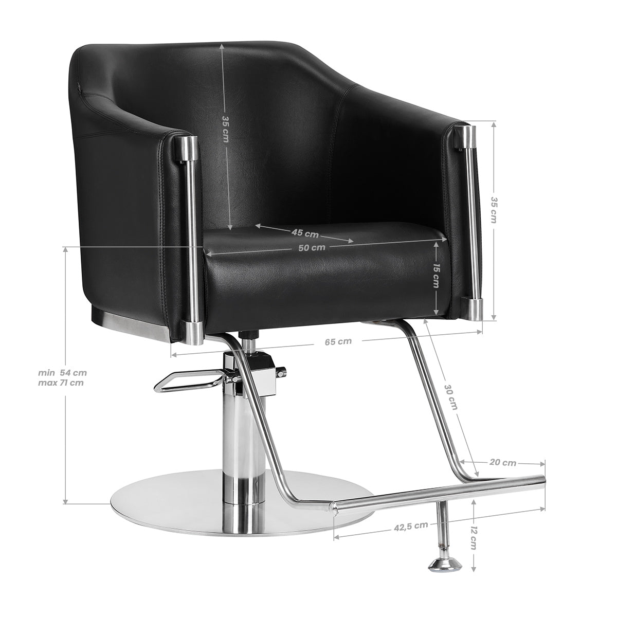 ActiveShop Gabbiano Friseurstuhl Burgos schwarz