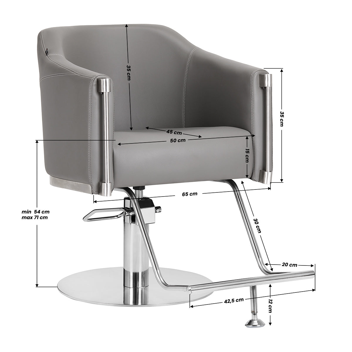 ActiveShop Gabbiano Friseurstuhl Burgos grau